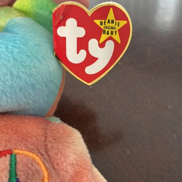 Ty Beanie Babies Peace Baby Teddy Bear Meaningful PVC Rare Vintage Collectible